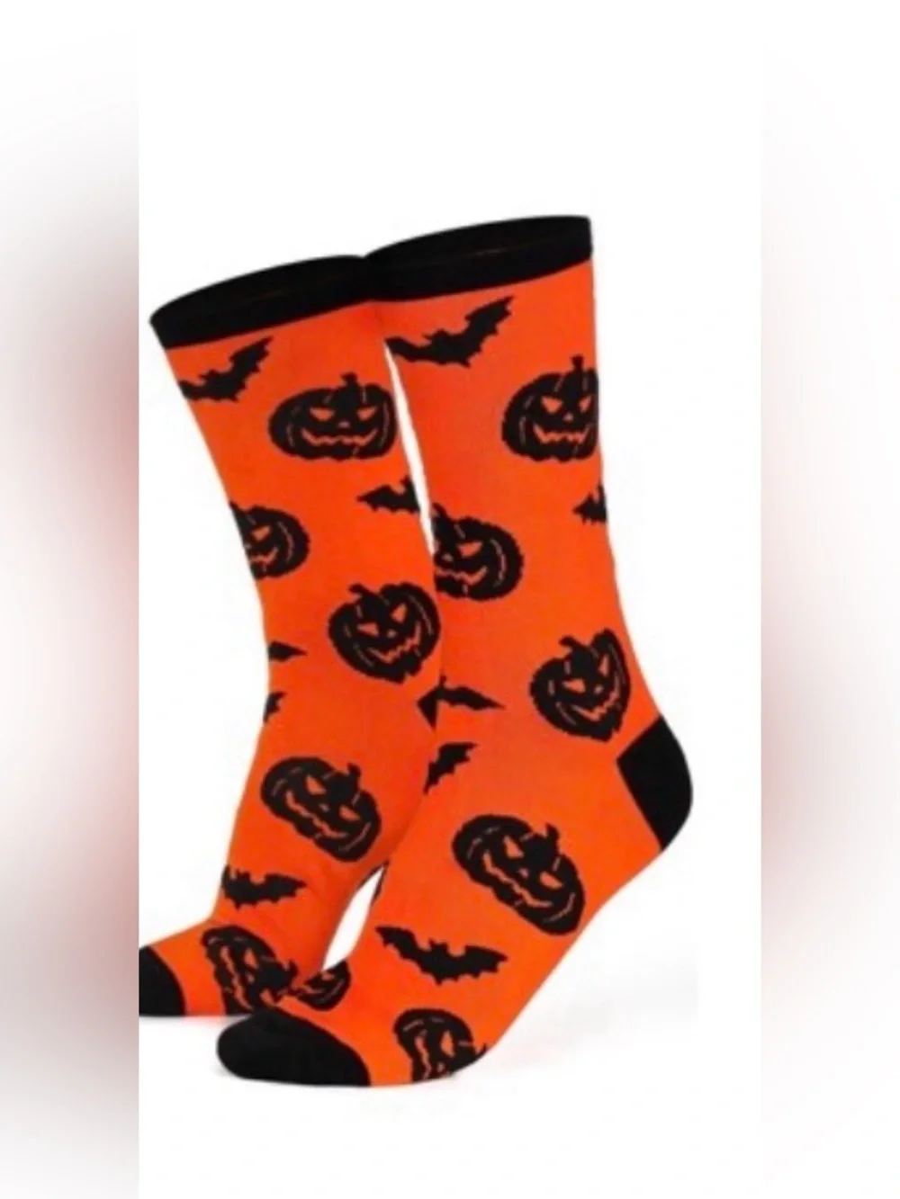 Veachog Halloween Socks - Women & Men Pumpkin and Bat Spooky holiday theme socks